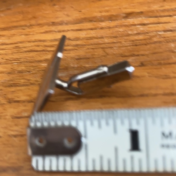 VTG SWANK sterling silver marked rectangular angled back cuff links - Picture 7 of 7